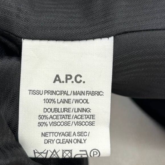 A.P.C. Rue Madame Paris Charlotte Black Wool Duffle Toggle Coat - Picture 12 of 12